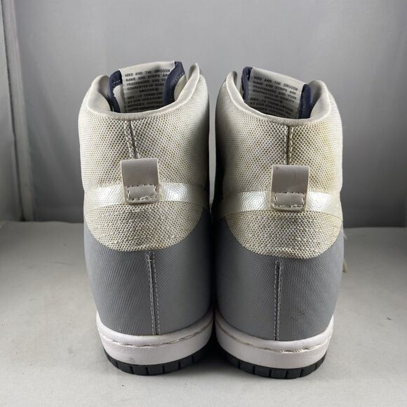 Nike Breathe White/Gray Dunk Sky Hi 2.0 Lace Up Wedge Sneakers Size 6 US - Picture 5 of 11